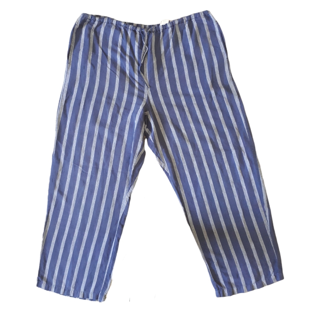 Linen Blend Wide Leg Pants
